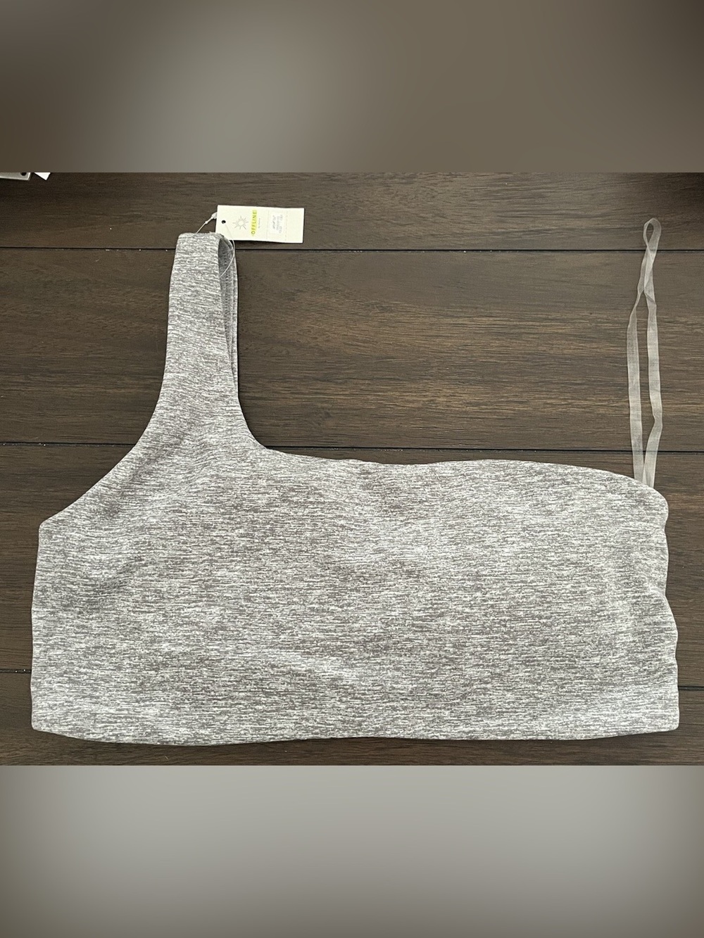✨ NWT Offline by Aerie Grey One Shoulder XL Crop Top/Sports bra